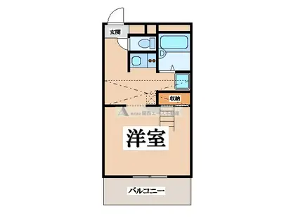 レオパレスルナI(1K/1階)の間取り写真