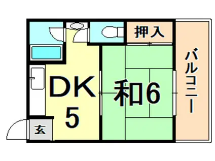 三楽レジデンス(1DK/4階)の間取り写真