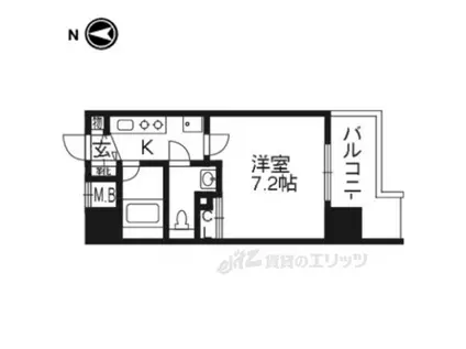 和泉ハイツ(1K/7階)の間取り写真