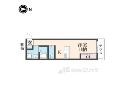 CHOUCHOUMAKINOHONMA(ワンルーム/1階)の間取り写真