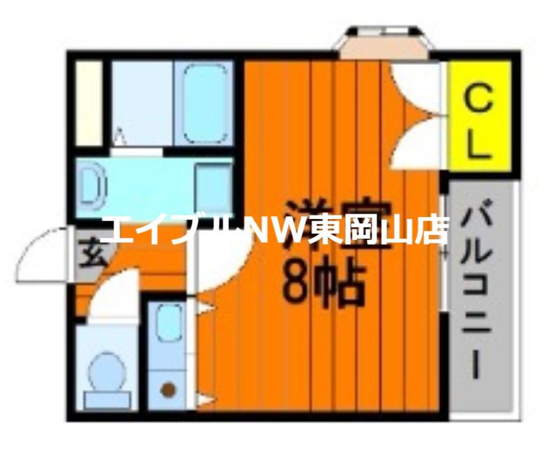 パルミラ 浜(1K/4階)の間取り写真
