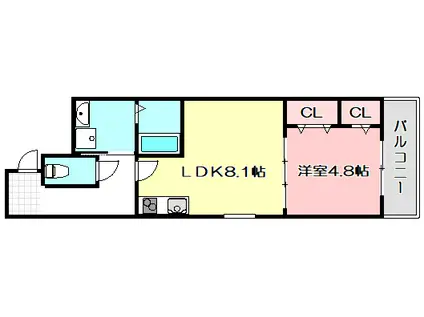 フジパレス高井田II番館(1LDK/2階)の間取り写真