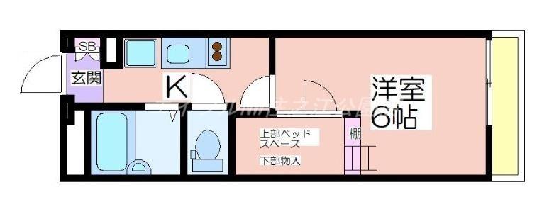 レオパレスOKANO(1K/2階)の間取り写真
