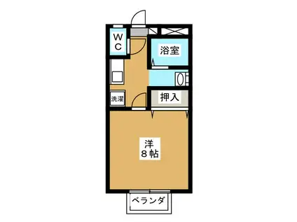 窪田コーポ B(1K/2階)の間取り写真