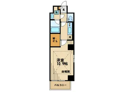 フェリーチェ豊田(1K/8階)の間取り写真