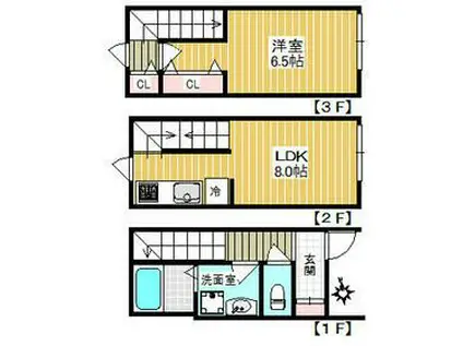 松戸市新松戸7丁目計画(1LDK/1階)の間取り写真