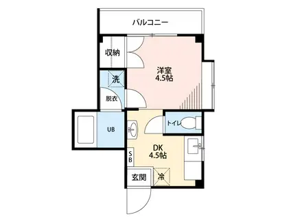 プレシャス・リゾート(1DK/1階)の間取り写真