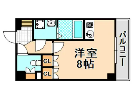 サカトII(ワンルーム/2階)の間取り写真