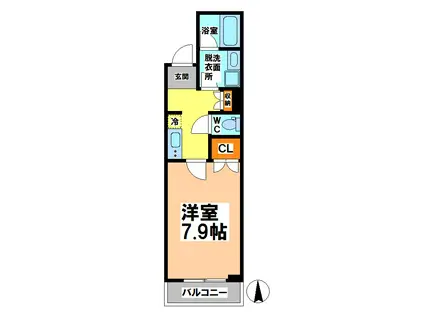 MAXIV武蔵小金井(1K/2階)の間取り写真
