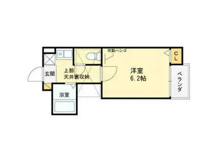 ユーアイハイツ池田I(1K/2階)の間取り写真