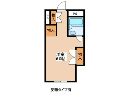 ＪＲ篠ノ井線 村井駅 徒歩34分 3階建 築32年(ワンルーム/2階)の間取り写真