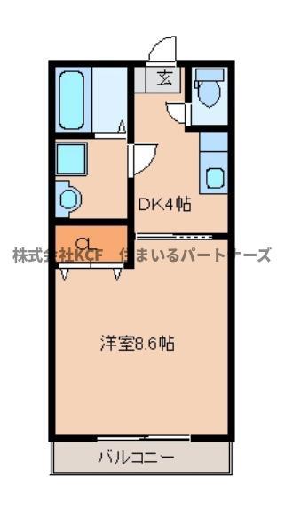 セカンドキャビン(1DK/2階)の間取り写真