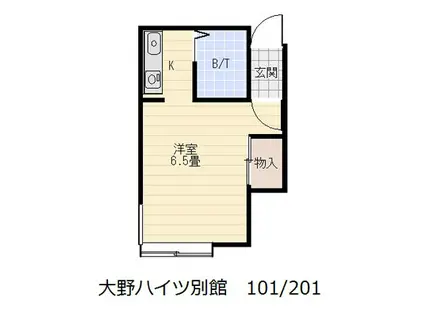 WITH(ワンルーム/1階)の間取り写真