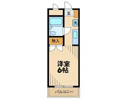 フラット87(1K/1階)の間取り写真