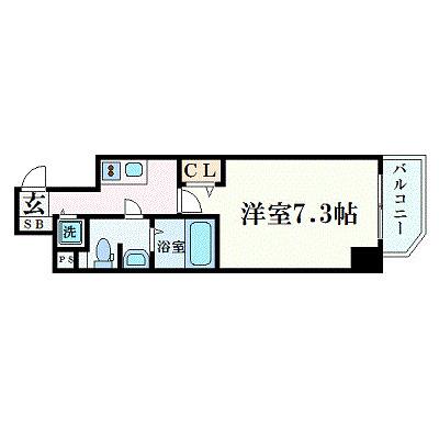 プレサンス梅田東ベータ(1K/5階)の間取り写真
