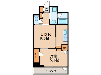 RESIDENCE丸の内七間町(1LDK/8階)の間取り写真