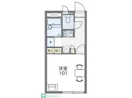 レオパレスツェーンブルグ(1K/2階)の間取り写真