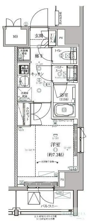 ヴィルドミール浅草橋 12階階 間取り