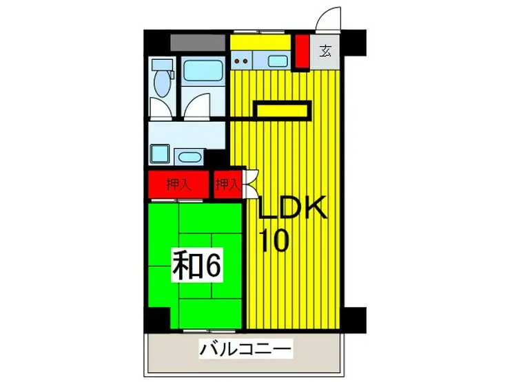 タケノヤハイツ本町 4階階 間取り