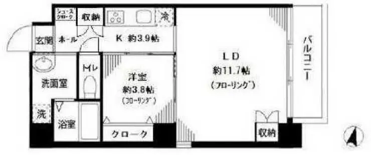 恩京アムールビル 9階階 間取り