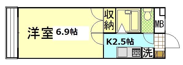 ベーネパラッツォアキ2(1K/3階)の間取り写真