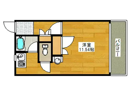HS FLATS(1K/3階)の間取り写真