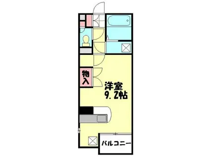 レオネクストニューオータム(ワンルーム/2階)の間取り写真