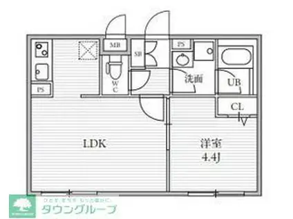 THE PALMS大島(1LDK/2階)の間取り写真