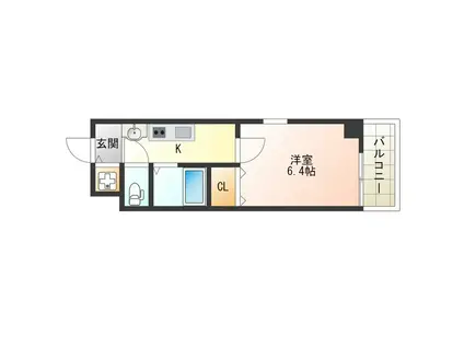 ヴィエントヴェルデ (1K/11階)の間取り写真