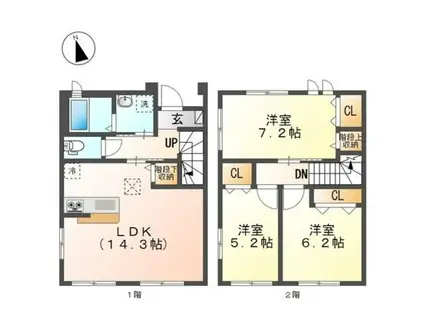 アイビーコート(3LDK/2階)の間取り写真
