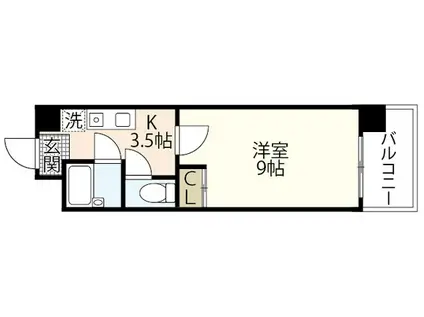 JJS舟入南(1K/4階)の間取り写真