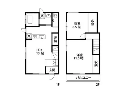MEGUROFLAGGE(2LDK/1階)の間取り写真