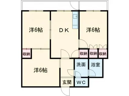 ノーベルウジタ(3DK/5階)の間取り写真