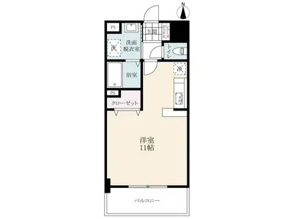 ロイヤルビーズ駅南(ワンルーム/7階)の間取り写真