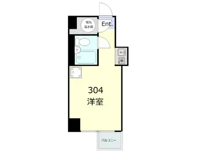 ハイツ芝大門(ワンルーム/3階)の間取り写真