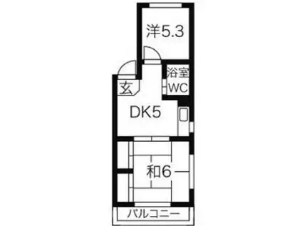 浅井ハイツ(2DK/2階)の間取り写真