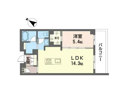 ガーデン片倉(1LDK/2階)の間取り写真