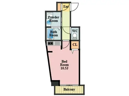 メゾンドール栄(ワンルーム/5階)の間取り写真