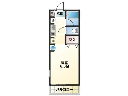 レジデンスハーベスト(1K/1階)の間取り写真