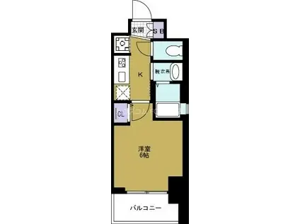 EC難波ウエスト-SIDEVアジュール(1K/10階)の間取り写真