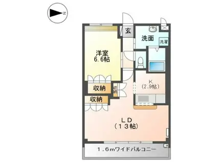 ＪＲ阪和線 紀伊駅 徒歩45分 2階建 築20年(1LDK/2階)の間取り写真