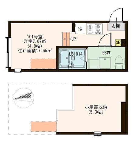 グレイス六町(ワンルーム/1階)の間取り写真