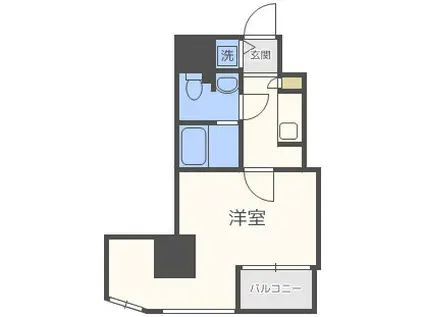 サムティ西長堀リバーフロント(1SK/10階)の間取り写真