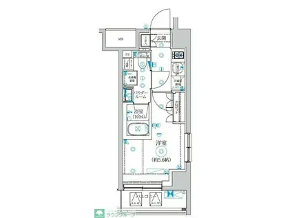 セジョリ横浜ウエストIII(1K/3階)の間取り写真