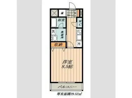 CASTLE HILLS 柳ケ瀬(1K/3階)の間取り写真