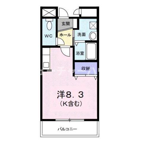 COURT LIVELY(ワンルーム/3階)の間取り写真