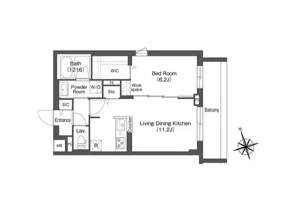 AIFLAT方南町(1LDK/2階)の間取り写真