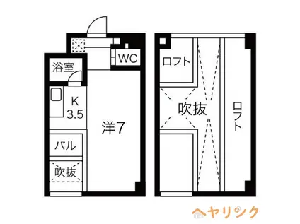 クレイタスパークIII(1K/3階)の間取り写真