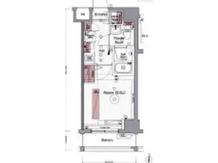 ブライズ蒲田ウエスト(1K/4階)の間取り写真