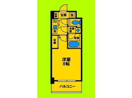 ラ ドゥセール豊中南(1K/7階)の間取り写真